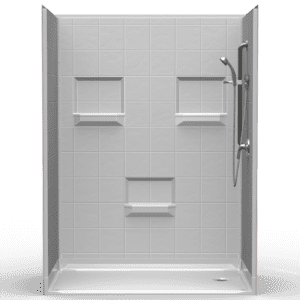 60"X36" Multi-Piece Shower | Accessible | End Shower | Compliant | Eight Inch Tile - 5LES6036E*