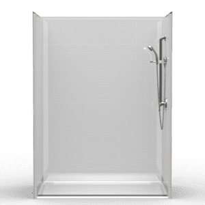 60"X36" Multi-Piece Shower | Accessible | Front Trench | Compliant | Subway Tile 4x8 - 5LBS26036FB.V3*