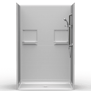 54"X30" Multi-Piece Shower | Accessible | Center Shower | Subway Tile 4x8 - 5LBS5430B*