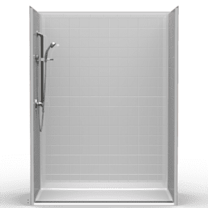 60"X32" Multi-Piece Shower | Accessible | Front Trench | Compliant | RealTile - 5LRS26032FB.V3*