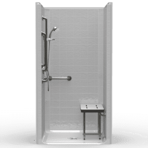 42"X38" Single-Piece Shower | Accessible | Center Shower | Compliant | Classic Tile - LCS4238A*