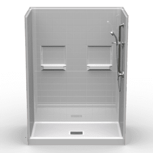 60"X36" Multi-Piece Shower | Curbed | Compliant | RealTile - 5LRS6036SQ.V2**