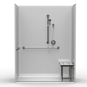 63"X31.5" Multi-Piece Shower | Accessible | Front Trench | Compliant | Smoothwall - 4LSS26331A.V3*