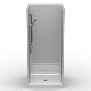 36"X36" Multi-Piece Shower | Curbed | Center Shower | Subway Tile 4x8 - 4LBS3636FB.V2*