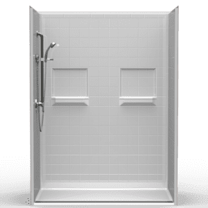 60"X32" Multi-Piece Shower | Accessible | Front Trench | Compliant | RealTile - 5LRS26032B.V3*