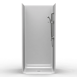 38.5"X37.25" Multi-Piece Shower | Accessible | Curbed | Center Shower | Smoothwall - 4LSS3838FB.V2*