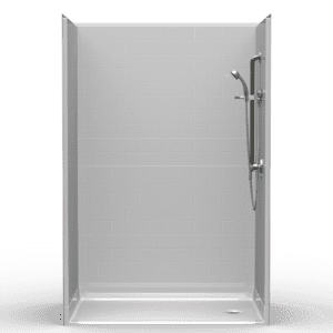 54"X36" Multi-Piece Shower | Accessible | End Shower | Compliant | Subway Tile 4x8 - 5LBS5436FBE*