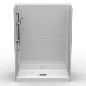 60"X32" Multi-Piece Shower | Curbed | Subway Tile 4x8 - 5LBS6032FBSQ.V2**