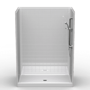 60"X36" Multi-Piece Shower | Curbed | Center Shower | End Shower | Compliant | RealTile - 5LRS6036FB.V2*
