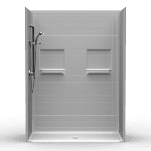 60"X30" Multi-Piece Shower | Accessible | Center Shower | End Shower | RealTile - 5LRS6030B*