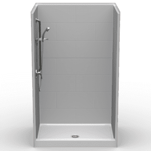 48"X36" Single-Piece Shower | Curbed | Center Shower | Compliant | Subway Tile 11x24 - LB2S4836CP*