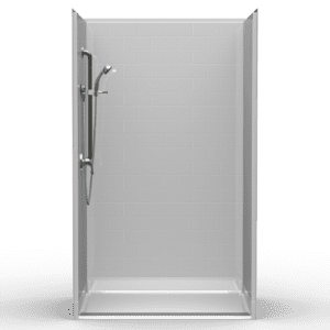 48"X36" Multi-Piece Shower | Accessible | Front Trench | Subway Tile 4x8 - 4LBS24836FB.V3*