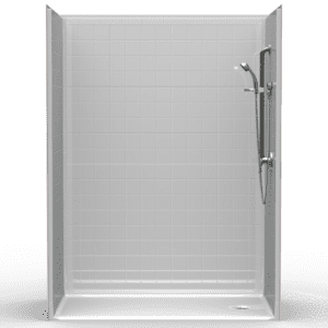 60"X34" Multi-Piece Shower | Accessible | End Shower | Compliant | RealTile - 5LRS6034FBE*