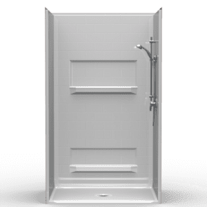 48"X34" Multi-Piece Shower | Accessible | Center Shower | Compliant | Subway Tile 4x8 - 4LBS4834B*