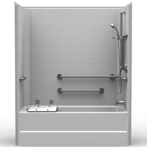 60"X32" Single-Piece Tub-Shower | Tub | End Tub | Compliant | Eight Inch Tile - ETS6032A17*