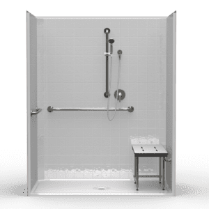65"X40" Single-Piece Shower | Accessible | Center Shower | Compliant | Classic Tile - LCS26540A*