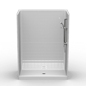 60"X32" Multi-Piece Shower | Curbed | Compliant | RealTile - 5LRS6032FB.V2**