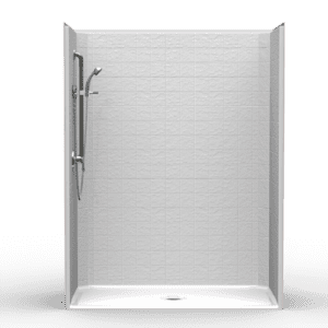 60"X33" Single-Piece Shower | Accessible | Center Shower | Compliant | Classic Tile - LCS6033B*