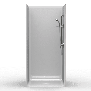 38.5"X37.25" Multi-Piece Shower | Accessible | Center Shower | Smoothwall - 4LSS3838FB*