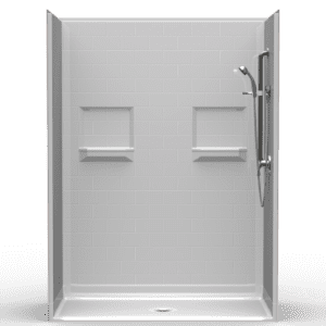 60"X30" Multi-Piece Shower | Accessible | Center Shower | End Shower | Subway Tile 4x8 - 5LBS6030B*