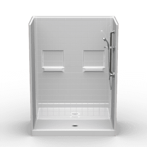 60"X32" Multi-Piece Shower | Curbed | Compliant | RealTile - 5LRS6032.V2**