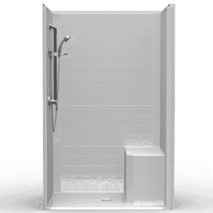 50"X38" Single-Piece Shower | Accessible | Center Shower | Compliant | Classic Tile - LCSS5038B*