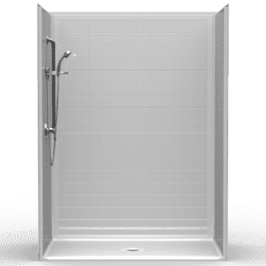 60"X34" Multi-Piece Shower | Accessible | Center Shower | Compliant | RealTile - 5LRS6034FB*