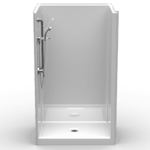 48"X34" Single-Piece Shower | Curbed | Center Shower | Compliant | Smoothwall - LSS5034CP*