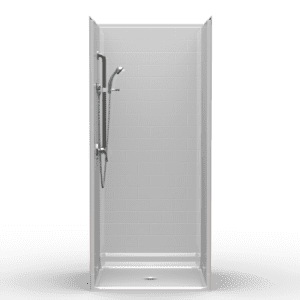 36"X36" Multi-Piece Shower | Accessible | Center Shower | Compliant | Subway Tile 4x8 - 4LBS3636FB*