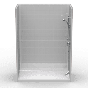 60"X30" Multi-Piece Shower | Curbed | RealTile - 5LRS6030FBSD25T**