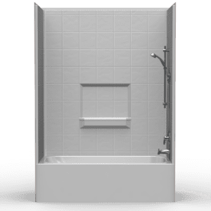 60"X30" Multi-Piece Tub-Shower | Tub | End Tub | Eight Inch Tile - 4LETS6030.V2*