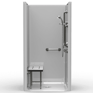 42.5"X38.25" Single-Piece Shower | Accessible | Center Shower | Compliant | Smoothwall - LSS4238A*