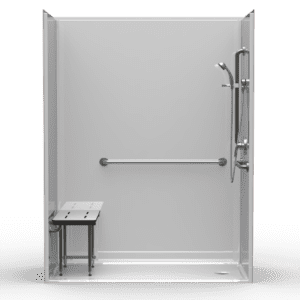 63"X31.5" Multi-Piece Shower | Accessible | End Shower | Compliant | Smoothwall - 4LSS6331E*