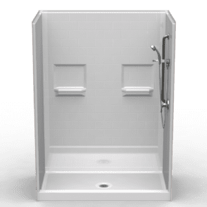 60"X34" Multi-Piece Shower | Curbed | Compliant | Subway Tile 4x8 - 5LBS6034.V2**