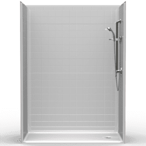60"X30" Multi-Piece Shower | Accessible | End Shower | RealTile - 5LRS6030FBE*