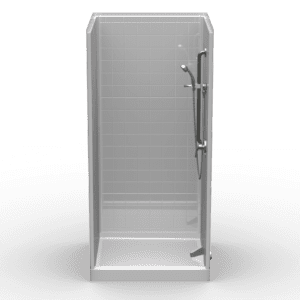 38.5"X38.25" Multi-Piece Shower | Curbed | 300 | Compliant | RealTile - 4LRS3838FBSD**