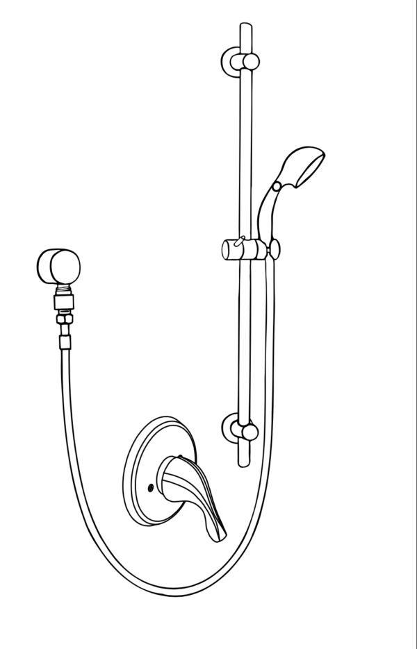 Symmons Valve and Glide Bar Handheld Kit