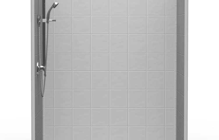 60″X36″ Multi-Piece Shower | Accessible | Front Trench | Compliant | Eight Inch Tile – 5LES26036FB.V3*