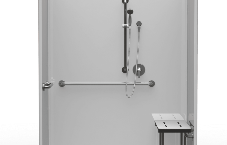 63″X31.5″ Multi-Piece Shower | Accessible | Front Trench | Compliant | Smoothwall – 4LSS26331A.V3*