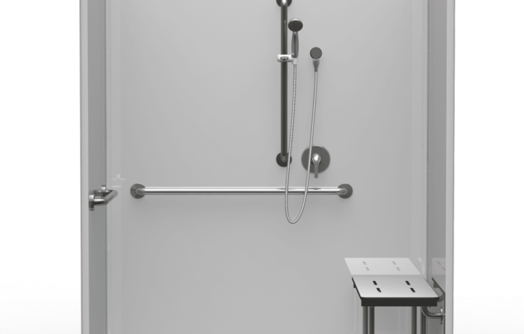 63″X37.5″ Multi-Piece Shower | Accessible | Front Trench | Compliant | Smoothwall – 4LSS26337A.V3*