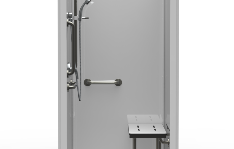 42.25″ | 42.5″X38″ Single-Piece Shower | Accessible | Front Trench | Compliant | Smoothwall – LSS24238A.V3*