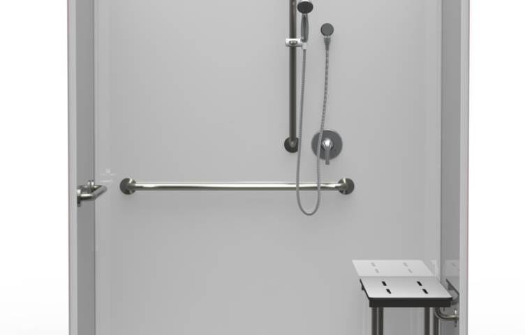 63″X33″ Single-Piece Shower | Accessible | Front Trench | Compliant | Smoothwall – LSS26333A.V3*