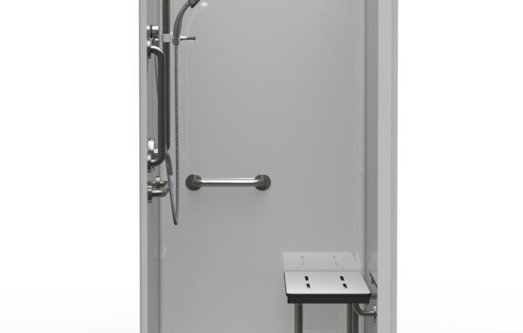 40.25″X38″ Single-Piece Shower | Accessible | Front Trench | Compliant | Smoothwall – LSS24038A.V3*